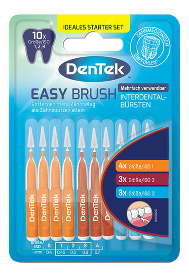 Dentek Easy Brush Szczoteczka do przestrzeni międzyzębowych Mix 10 szt. Dentek