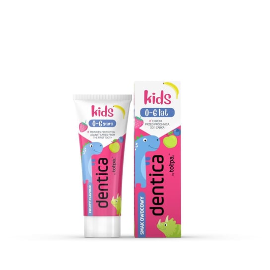 Dentica by tołpa, For Kids, pasta do zębów dla dzieci 0-6 o smaku owocowym, 50 ml Dentica