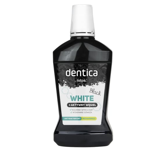 Dentica by tołpa, płukanka z węglem aktywnym Black White, 500 ml Dentica