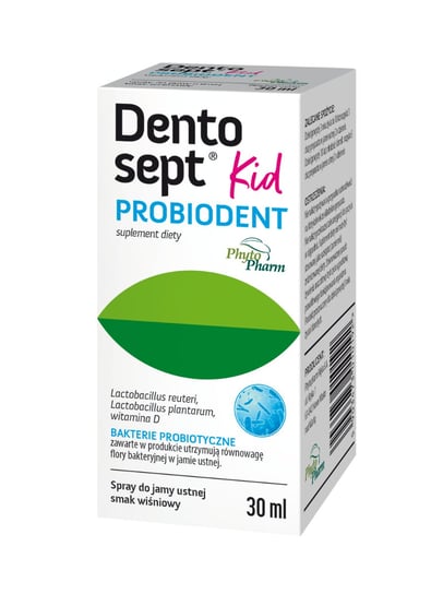 Dentosept, Probiodent Kid, suplement diety, spray do jamy ustnej, 30 ml Phytopharm