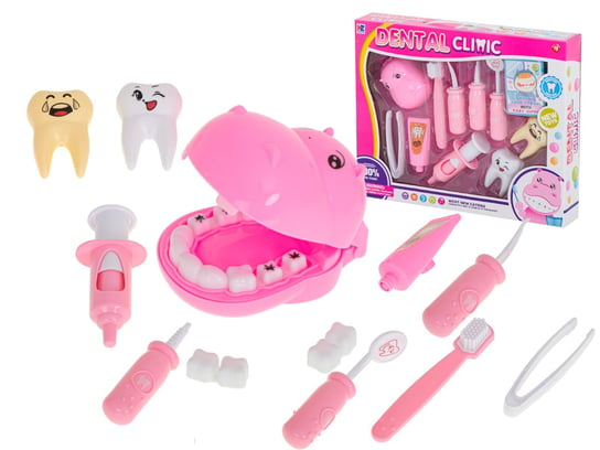 Dentysta zestaw lekarski hipopotam różowy ikonka