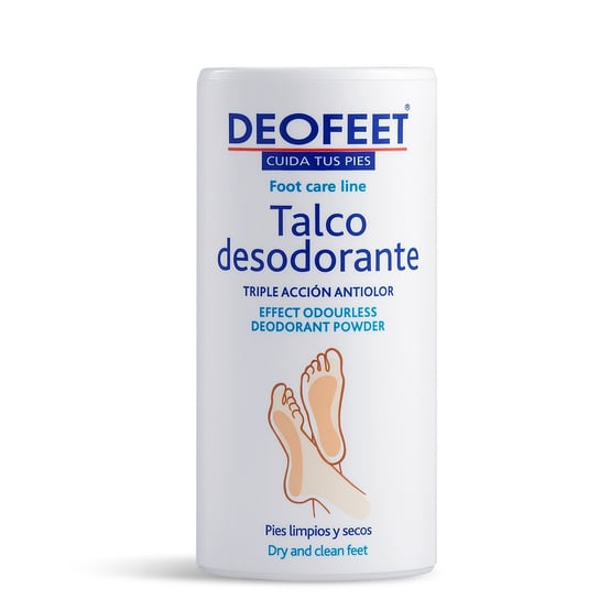 Deofeet, dezodorujący talk do stóp o potrójnym działaniu, 100 g Deofeet