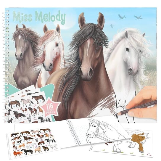 DEPESCHE, kolorowanka z naklejkami miss melody 12978a Depesche