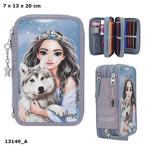 Borsa Tracolla TOPModel Wolf Depesche - Blu Con Stelle E Glitter Per Ragazze