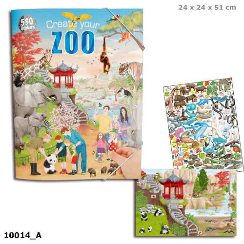 Depesche, zestaw kreatywny z naklejkami Zoo, 10014A Depesche
