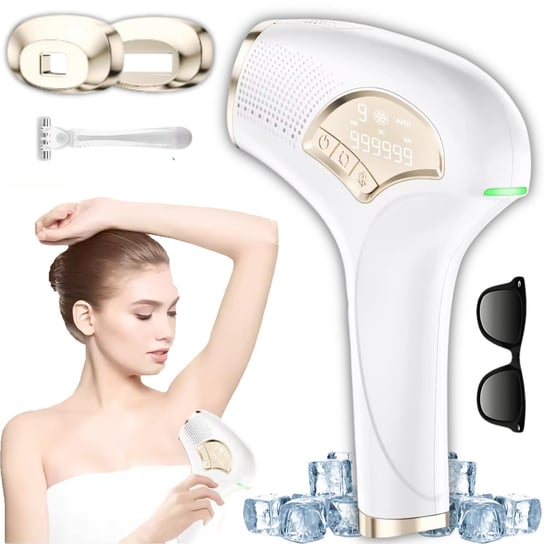 DEPILATOR LASEROWY IPL DO WŁOSÓW CHŁODZĄCY BIKINI BEZBOLESNY 2 NASADKI Kaneja Beauty