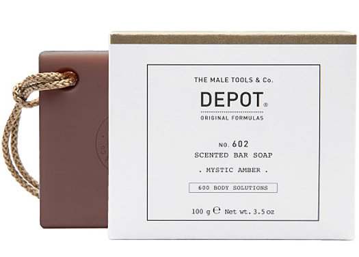 Depot 602 Perfumowane mydło w kostce do mycia ciała o zapachu bursztynu 100g Depot