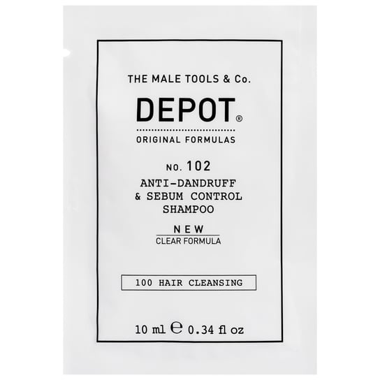 Depot, NO. 102 Anti-Dandruff, Przeciwłupieżowy szampon do włosów dla mężczyzn oczyszczający bez SLS, 10 ml Depot