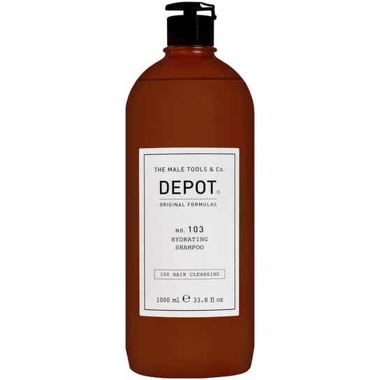 Depot, NO. 103 Hydrating, Nawilżający szampon do włosów dla mężczyzn, z imbirem, olejem makadamia, aloesem, 1000 ml Depot