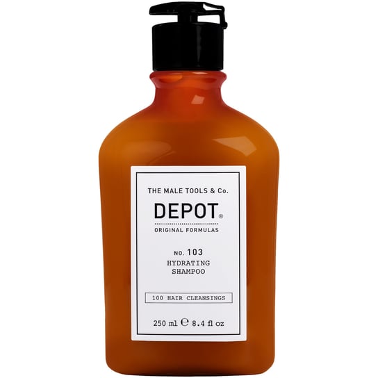 Depot, NO. 103 Hydrating, Nawilżający szampon do włosów dla mężczyzn, z imbirem, olejem makadamia, aloesem, 250 ml Depot