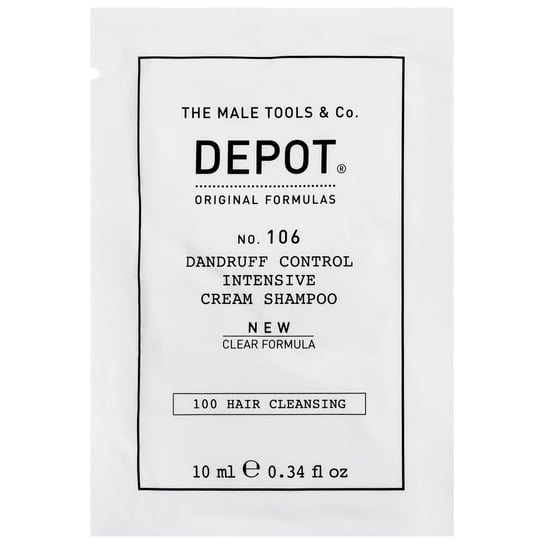 Depot, NO. 106 Dandruff Control, Szampon przeciwłupieżowy w kremie dla mężczyzn deliaktny, bez sls, nawilża, 10 ml Depot