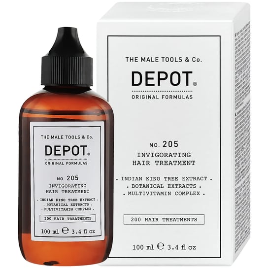 Depot NO.205 Invigorating Treatment serum w ampułkach na wypadanie włosów dla mężczyzn, z witaminami eukaliptusem 100ml Depot