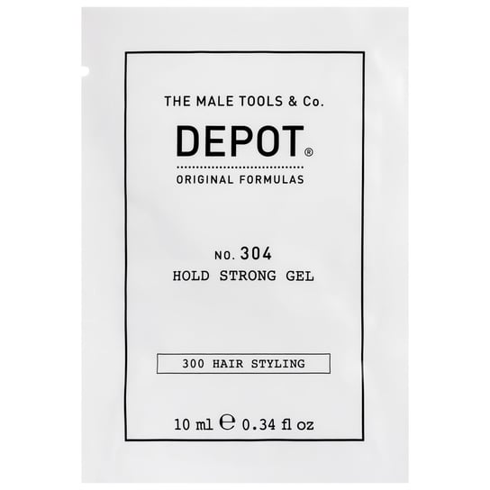 Depot, NO. 304 Hold Strong Gel, Bardzo mocny żel z wysokim połyskiem dla mężczyzn, 10 ml Depot