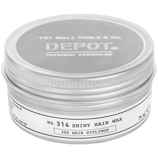 Depot, No. 314 Shiny Hair Wax, Półpłynny wosk nabłyszczający do stylizacji włosów o średnim utrwaleniu, 75 ml Depot