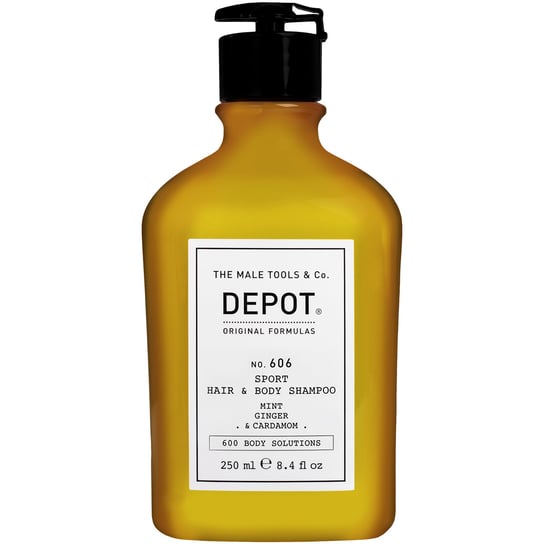 Depot, No.606 Sport Hair&Body Ginger&Cardamon, Szampon Do Włosów I Ciała, 250ml Depot