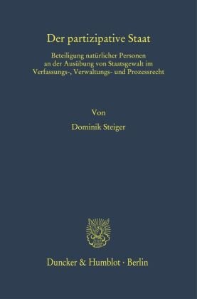 Der Partizipative Staat. - Duncker & Humblot | Książka W Empik