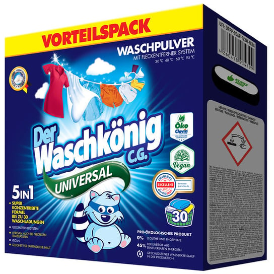 Der Waschkönig C.G. Universal Proszek do Prania Karton 30WL 1,95KG Der Waschkonig