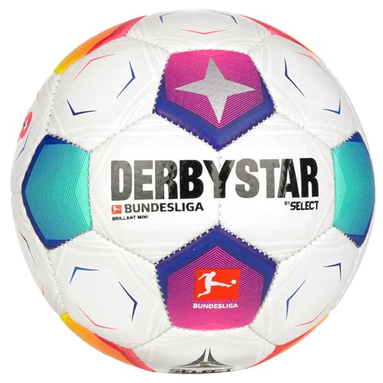 Derbystar Bundesliga Brillant V23 Mini Ball 162009C, unisex, piłki do piłki nożnej, Białe DERBYSTAR