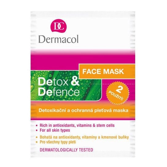 Dermacol, Detox & Defence, maseczka detoksykująco-ochronna do twarzy, 2x8 g Dermacol