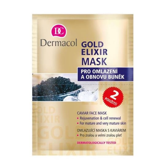 Dermacol, Gold Elixir, maseczka do twarzy z kawiorem Caviar Face Mask, 2x8 g Dermacol