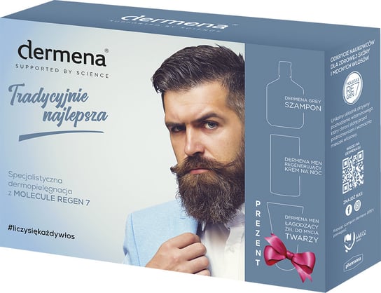 Dermena, Men, zestaw kosmetyków, 3 szt. Dermena
