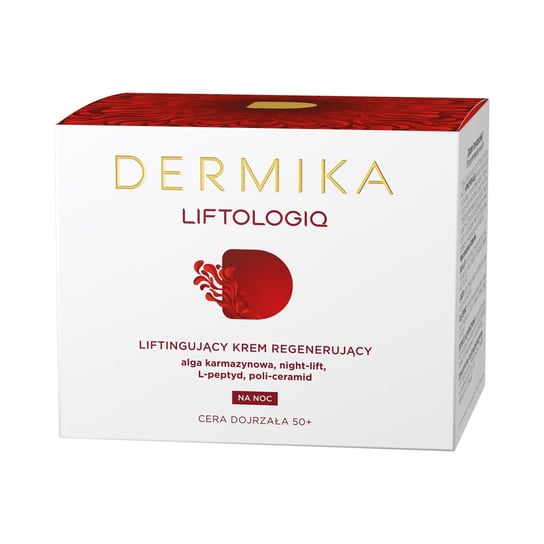 Dermika, Liftologiq, liftingujący krem regenerujący na noc 50+, 50 ml Dermika