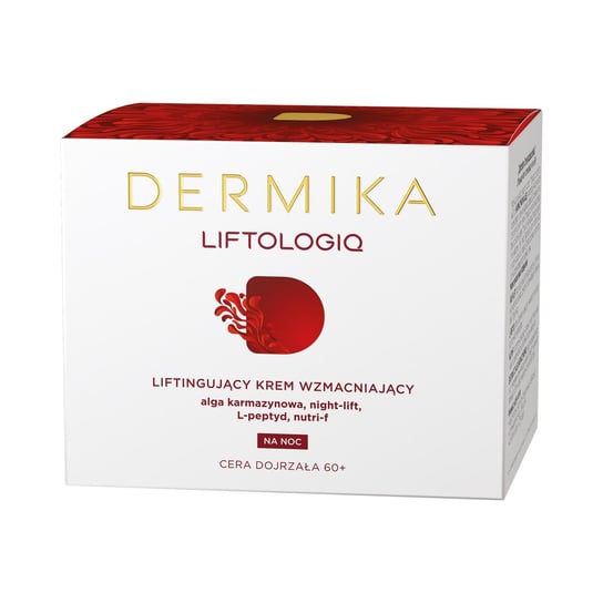 Dermika, Liftologiq, liftingujący krem wzmacniający na noc 60+, 50 ml Dermika