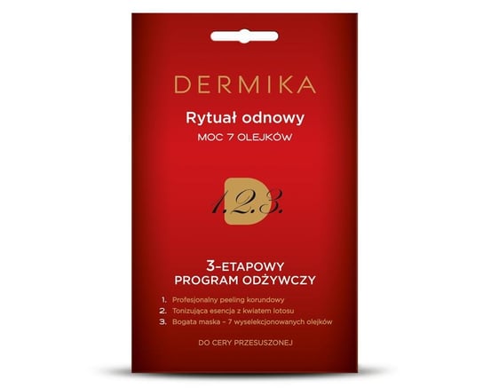 Dermika, Rytuał Odnowy, maska 3w1, program odżywczy 3-etapowy, 3x2 ml Dermika