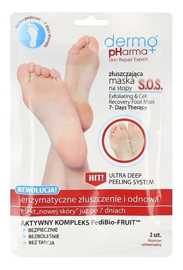 Dermo Pharma, złuszczająca maska na stopy S.O.S., 1 para Dermo Pharma
