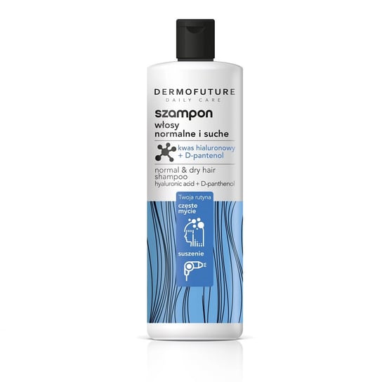 DermoFuture Daily care szampon do włosów normalnych i suchych kwas hialuronowy & d-pantenol 380ml DermoFuture