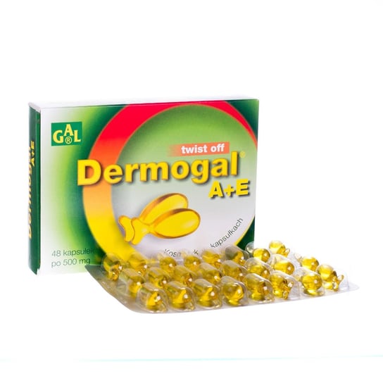 Dermogal, A+E, kosmetyk w kapsułkach, 48 kapsułek twist-off Dermogal