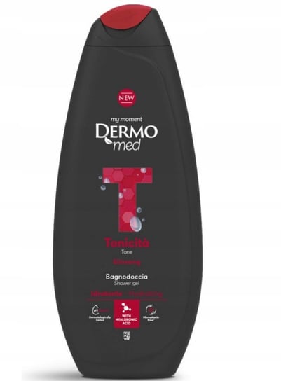 DERMOmed Bagnodoccia Tonicita Ginseng, Żel pod prysznic kwasem hialuronowym, 450ml Dermomed