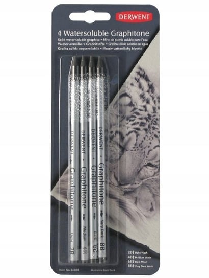 DERWENT GRAPHITONE Zestaw 4 ołówków grafitowych Derwent