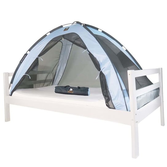 DERYAN Moskitiera namiot na łóżko, 200x90x110 cm, niebieska Deryan