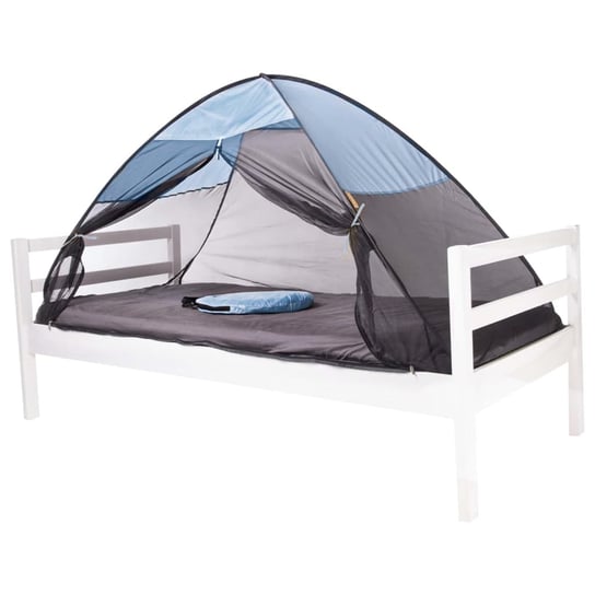 DERYAN Moskitiera namiot pop-up na łóżko, 200x90x110 cm, niebieska Deryan