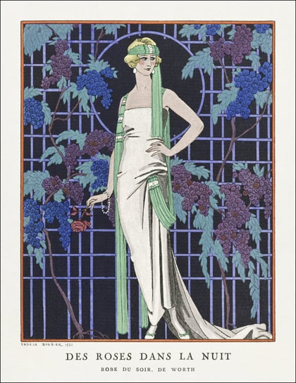 Des robes dans la nuit, George Barbier - plakat 42x59,4 cm Galeria Plakatu