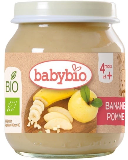 Deser banan-jabłko od 4 miesiąca BEZGL. BIO 130 g BABYBIO