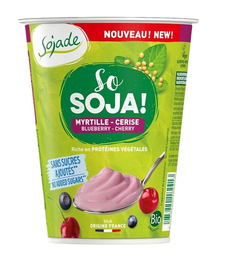 Deser Sojowy Jagoda - Wiśnia Bezglutenowy Bio 400 G - Sojade Sojade