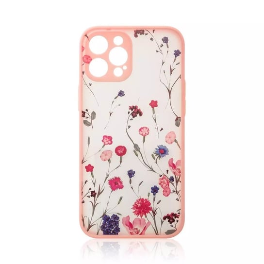 Design Case etui do iPhone 12 pokrowiec w kwiaty różowy 4kom.pl