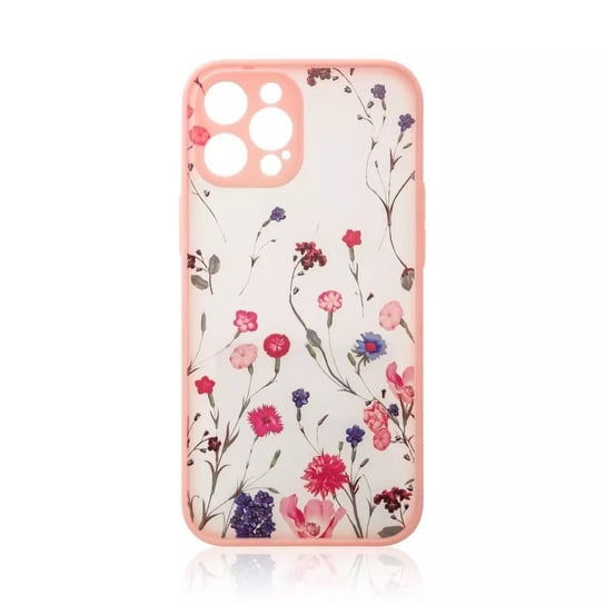 Design Case etui do iPhone 13 Pro pokrowiec w kwiaty różowy 4kom.pl