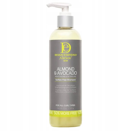 Design Essentials Almond & Avocado Sulfate-Free Shampoo, Szampon do włosów, 355ml Design