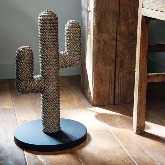 Designed by Lotte Drapak dla kota Cactus, drewniany, 35x60 cm, czarny Designed by Lotte