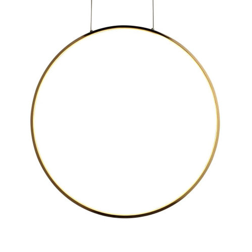 Designerska lampa wisząca Mirror złoty zwis LED 3000K 50W do jadalni Light Prestige