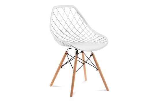 Designerskie krzesło z tworzywa sztucznego białe FAGIS Konsimo