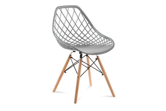 Designerskie krzesło z tworzywa sztucznego szare FAGIS Konsimo
