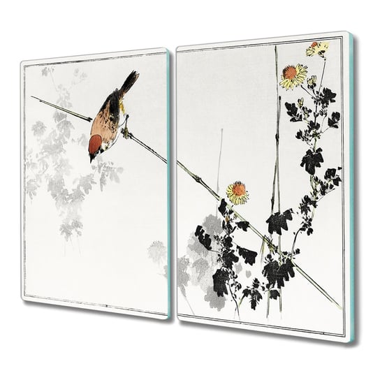 Deska 2x30x52 cm Gałąź zwierzęta ptak z nadrukiem, Coloray Coloray