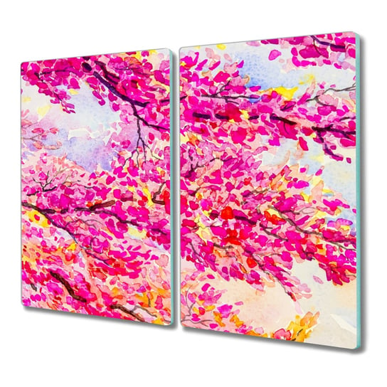 Deska 2x30x52 cm Malarstwo drzewo liście z grafiką, Coloray Coloray