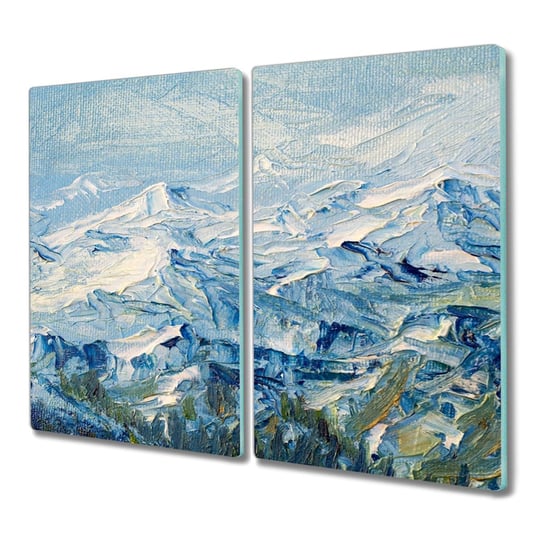 Deska 2x30x52 cm Malarstwo zima góry z nadrukiem, Coloray Coloray