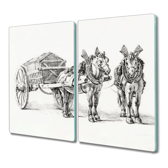 Deska 2x30x52 cm Zwierzę koń do krojenia z grafiką, Coloray Coloray