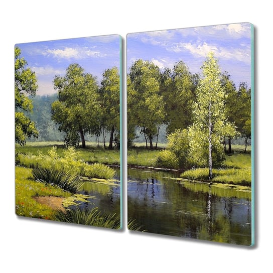 Deska 2x30x52 Drzewa woda na prezent do krojenia, Coloray Coloray